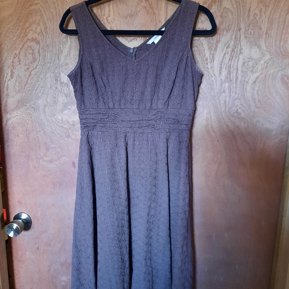 Two star dog brown eyelet dress. Size s